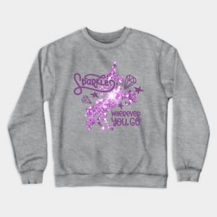 Sparkle Wherever You Go - All Purple Crewneck Sweatshirt